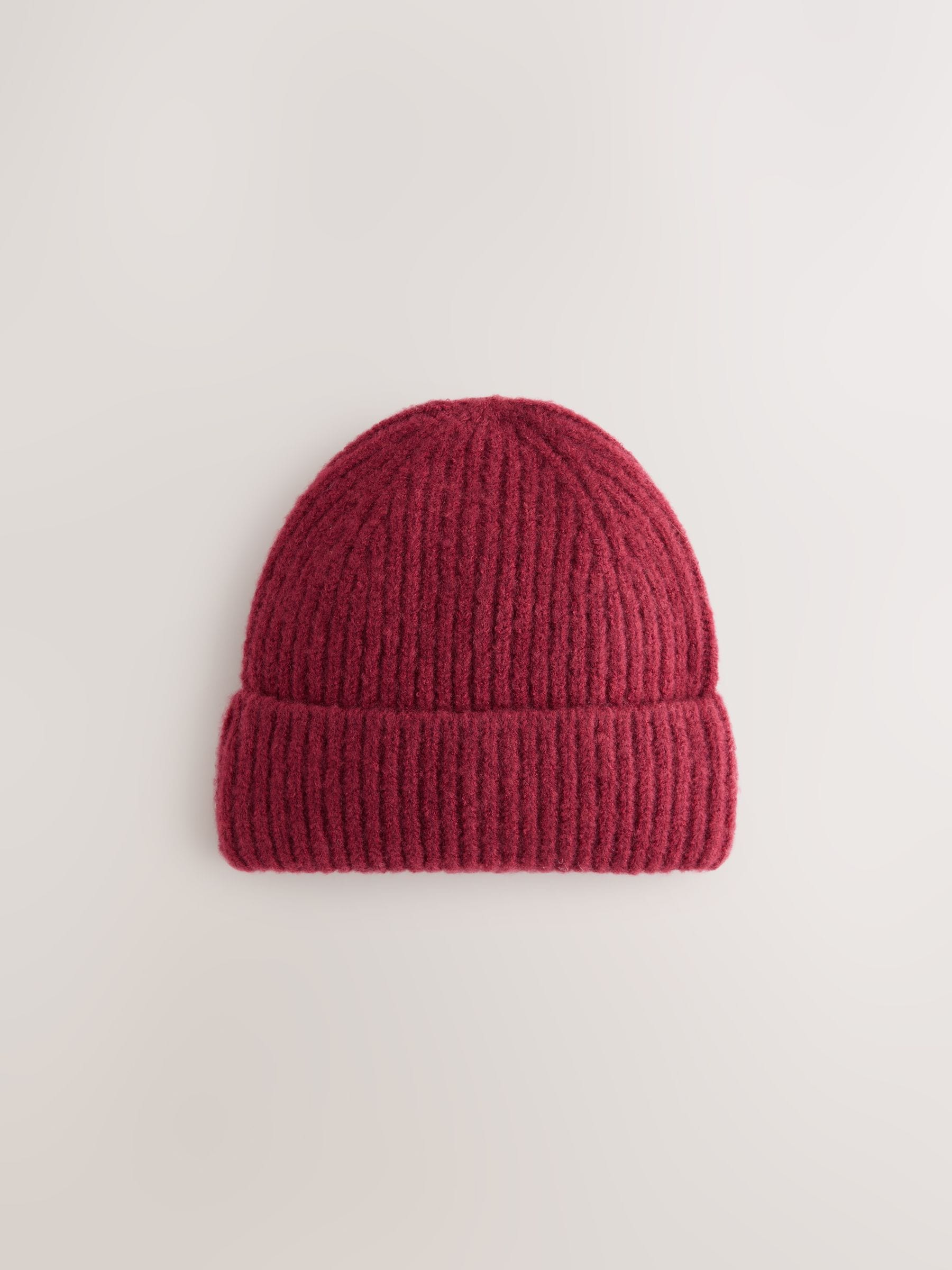 Bordeauxrood - Fluffy beanie-muts (1-16jr)
