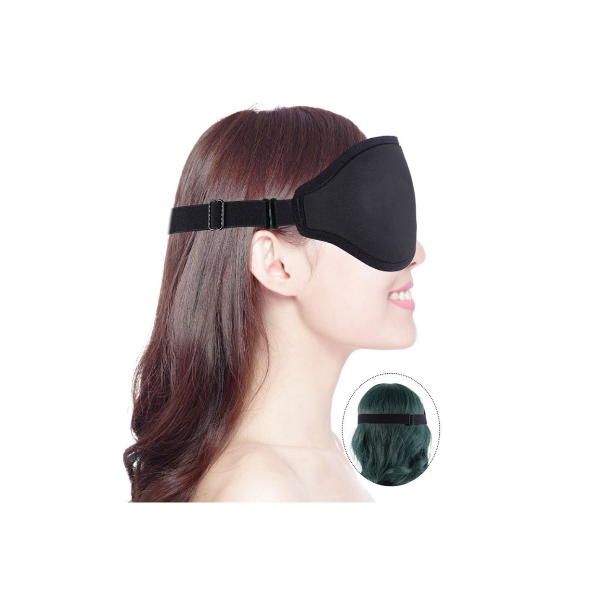 Komfortabel sovemaske / øyemaske Sort