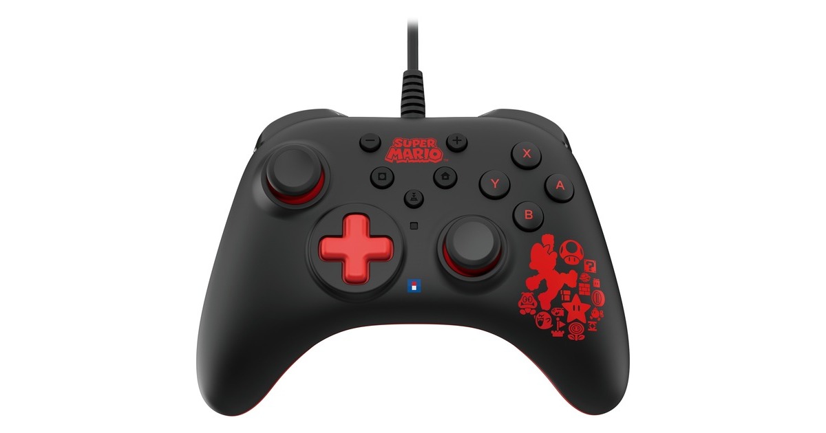 HORIHoripad Turbo (Mario) gamepad  (Zwart, Nintendo Switch)