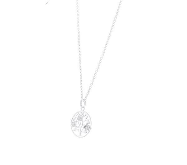 Unique And Co Ladies Unique And Co Sterling Pendnt with CZ And Chain