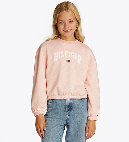 Tommy Hilfiger Sweatshirt - Varsity - Coral Ice Heather Rot