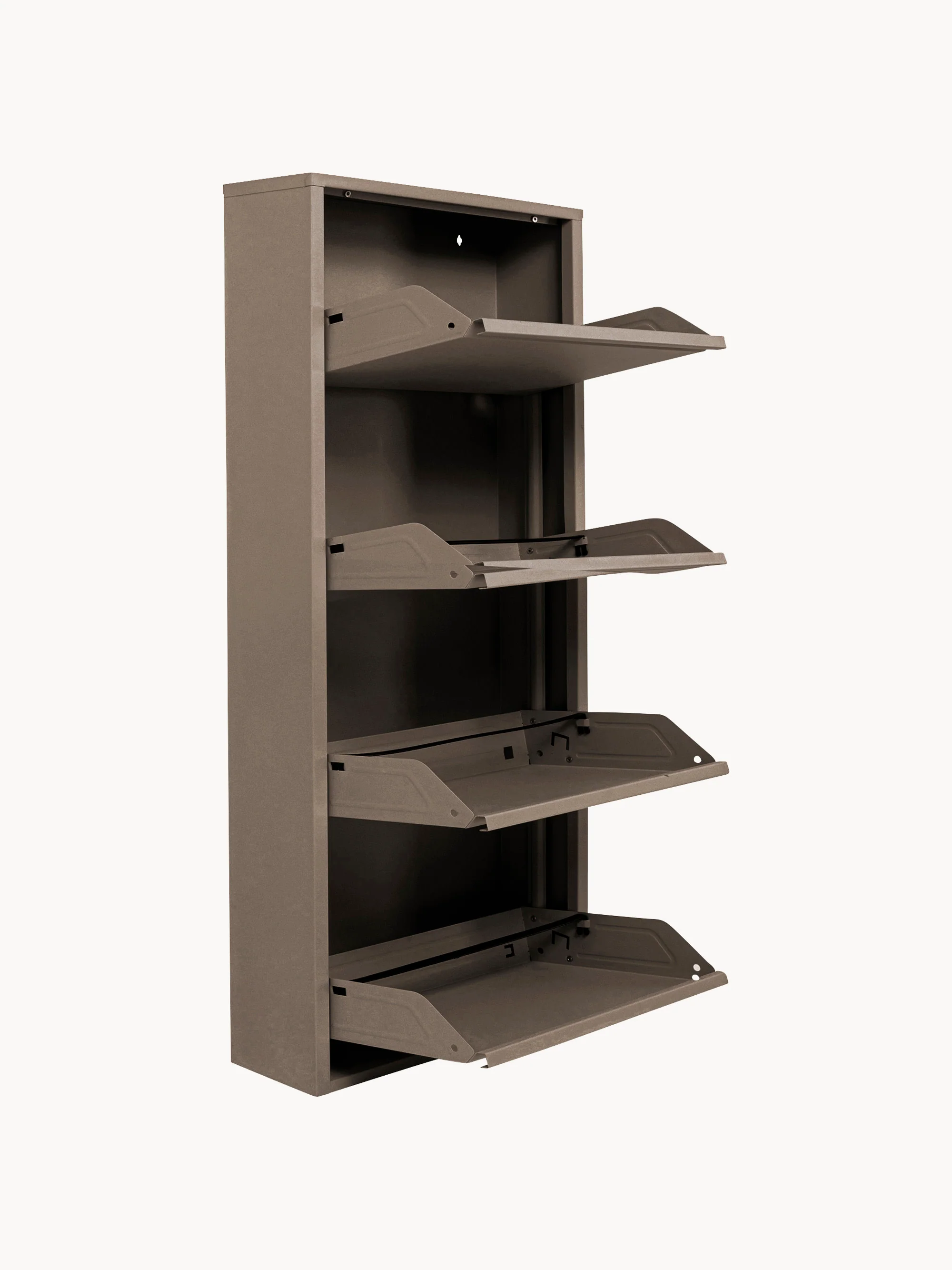 Wand schoenenkast Caruso met opklapbare planken