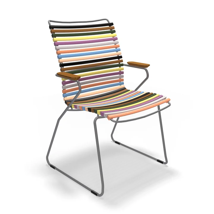 HOUE - CLICK Outdoor Dining Armlehnstuhl mit hoher Lehne, multicolor 1