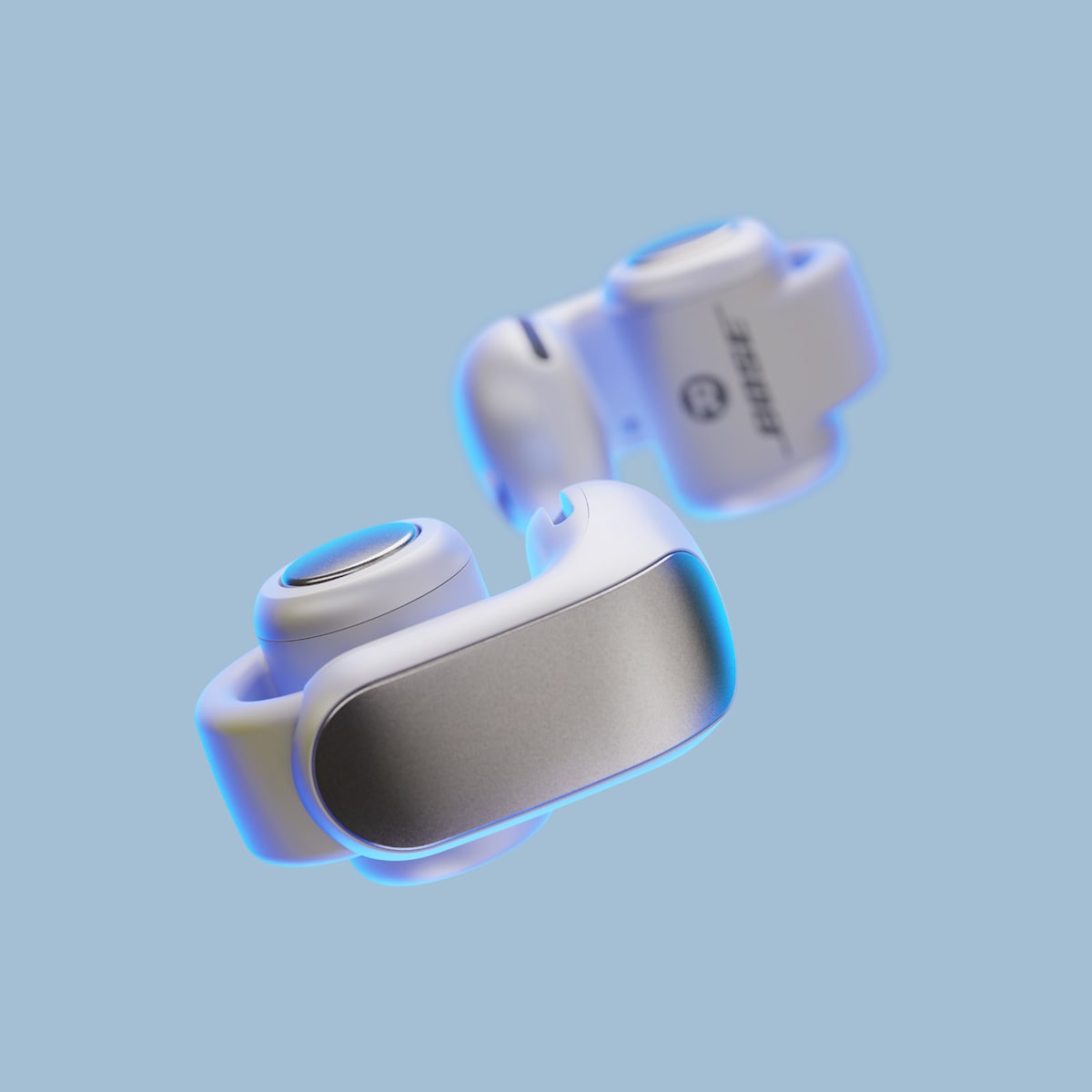 Bose Ultra Open Earbuds trådløse in-ear hodetelefoner (hvit røyk)