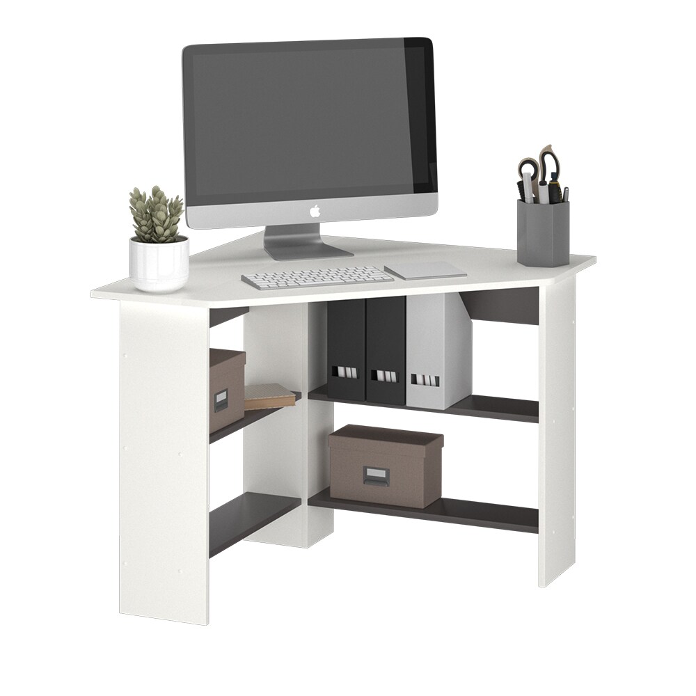 Vicco Eckschreibtisch Schreibtisch Bürotisch Arion 90x90cm weiß Computertisch