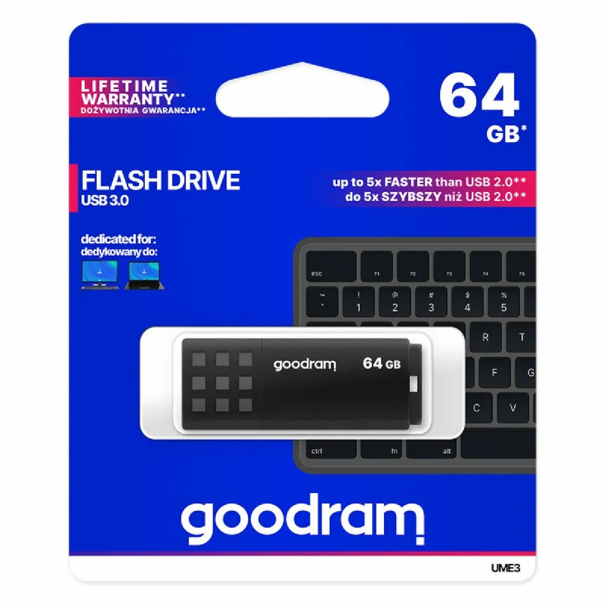 GoodRam UME3 - 64 Go - Noir