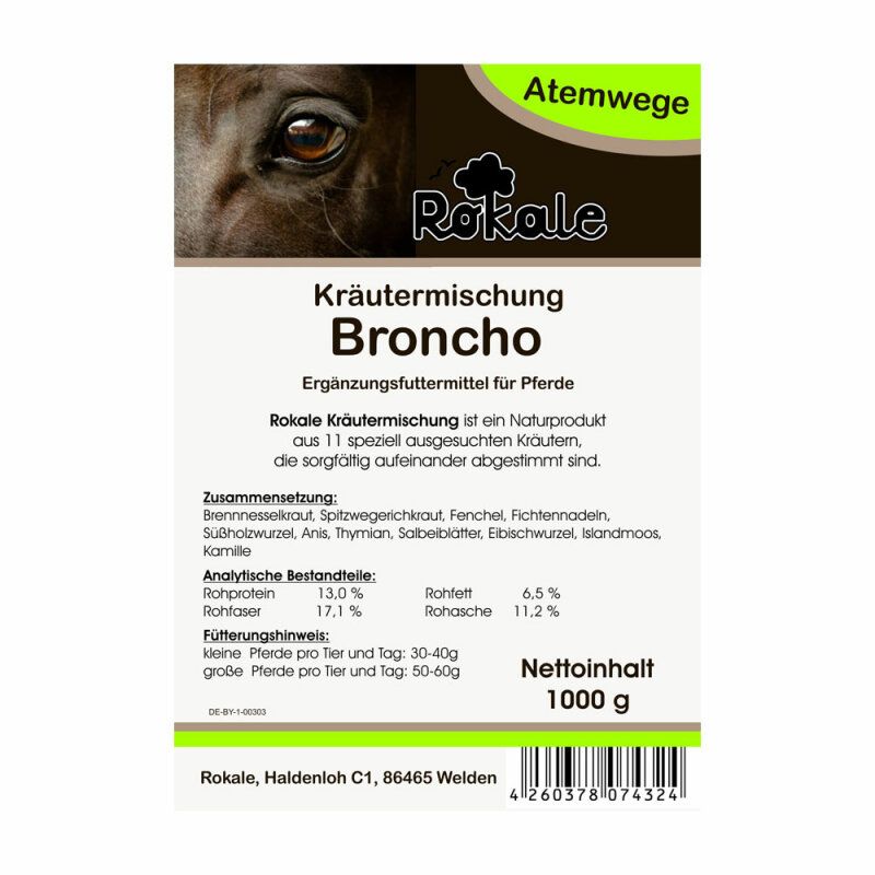 Rokale Kräutermischung Broncho, Bronchialkräuter Pferde