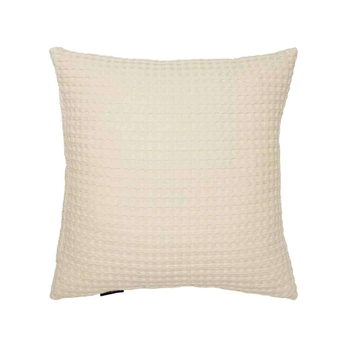 Housse de coussin carrée coton nid d'abeille (40 x 40 cm) Maya Beige pampa