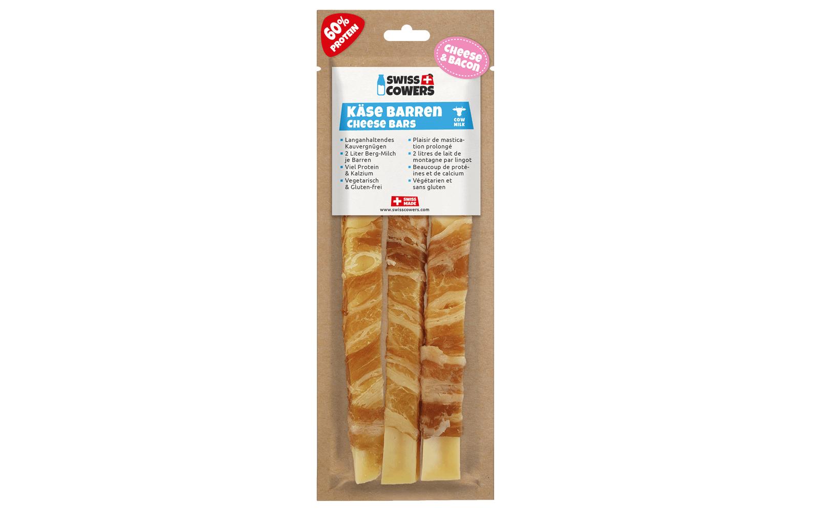 Snack Käse Barren mit Speck S, 60 g, 3 StückHundesnack