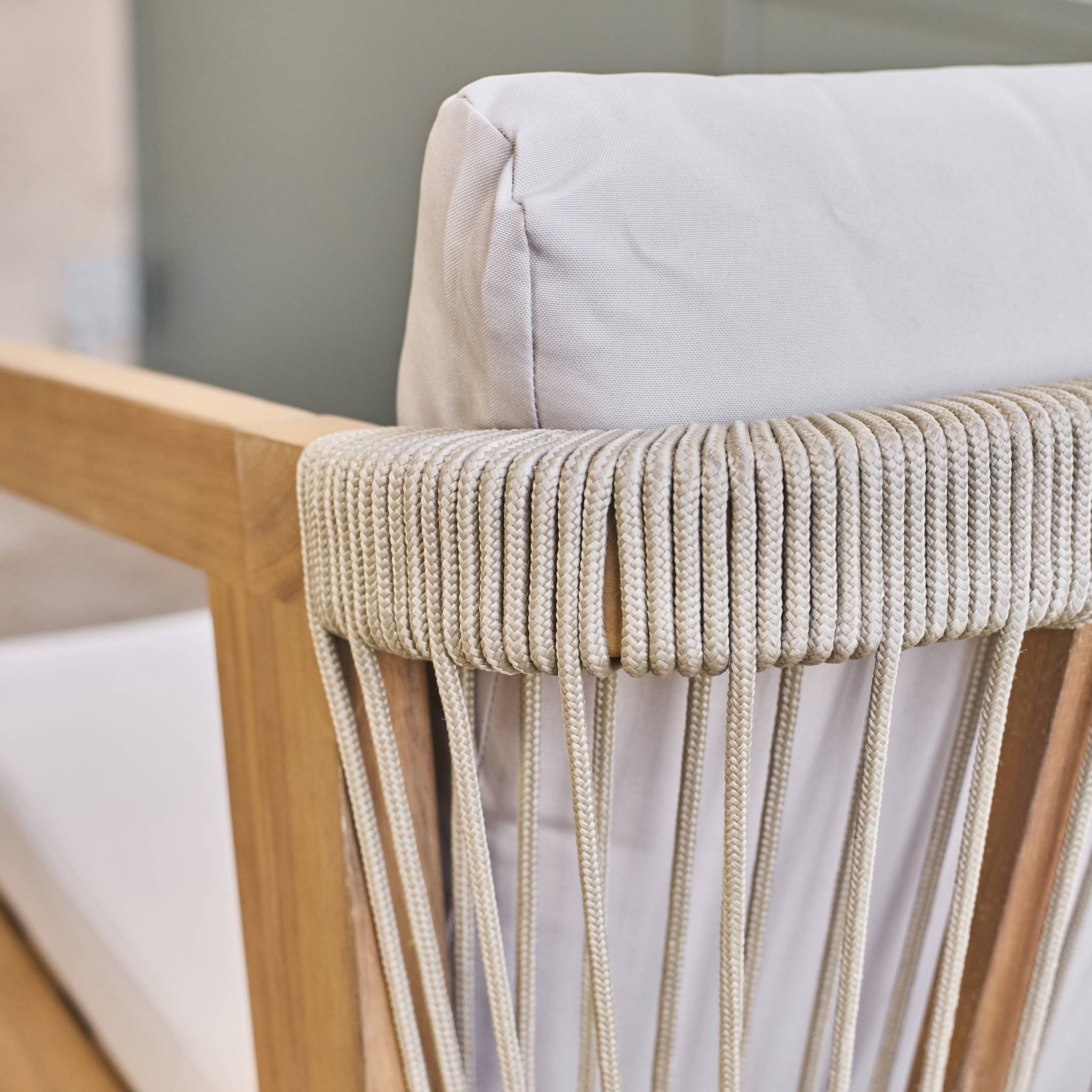 sweeek - Acaciahouten tuinstoelen met touwen (Set van 2)