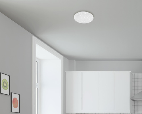 LED plafondlamp CCT dimbaar traploos warm 15W 1200 lm Ø 29,5 cm wit + sterdecor
