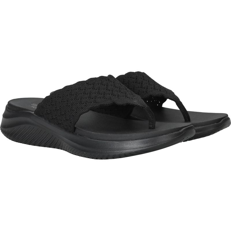 Skechers Ultra Flex 3.0 - Rhythm Waves Slippers Zwart Dames
