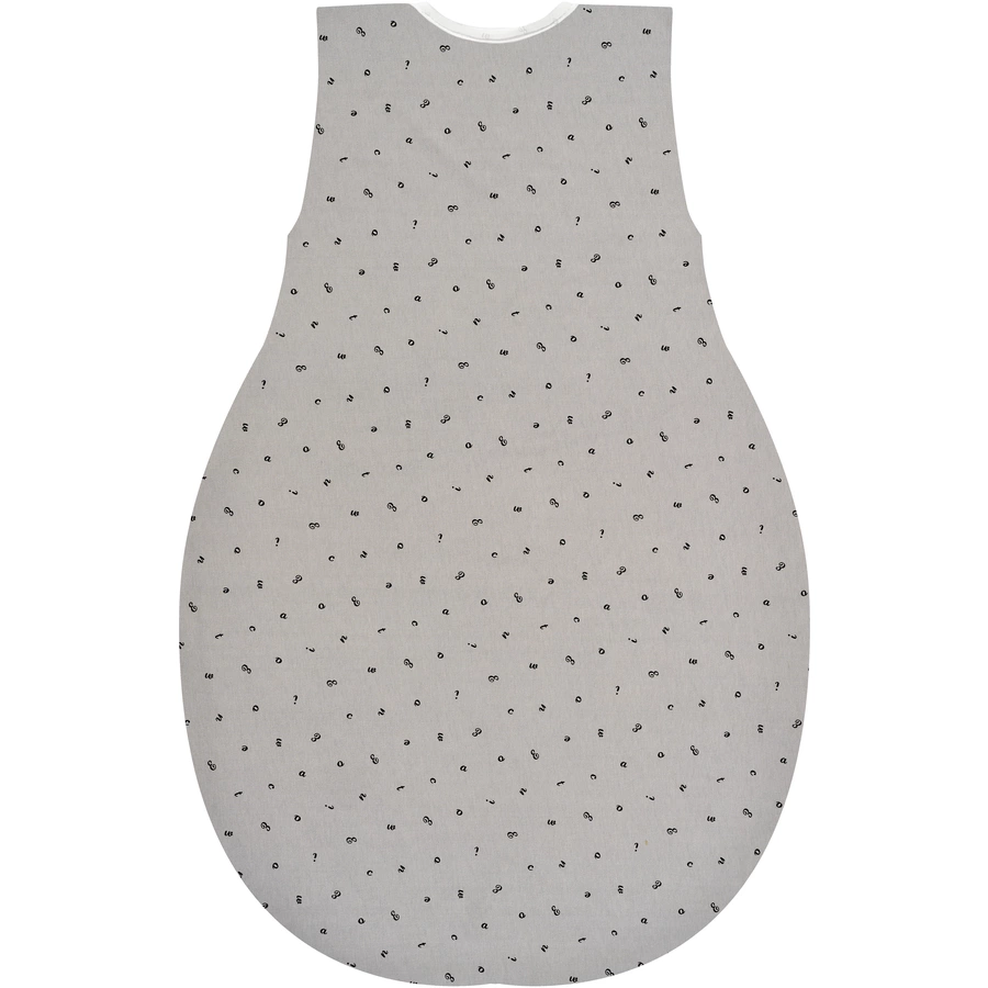 Alvi® Schlafsack Jersey Light Buchstaben grau