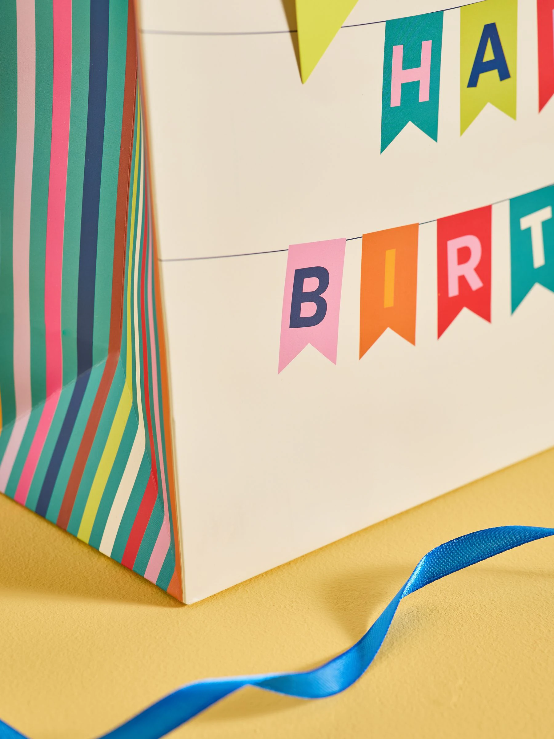 Bright Bunting Birthday Gift Bag and Card Set