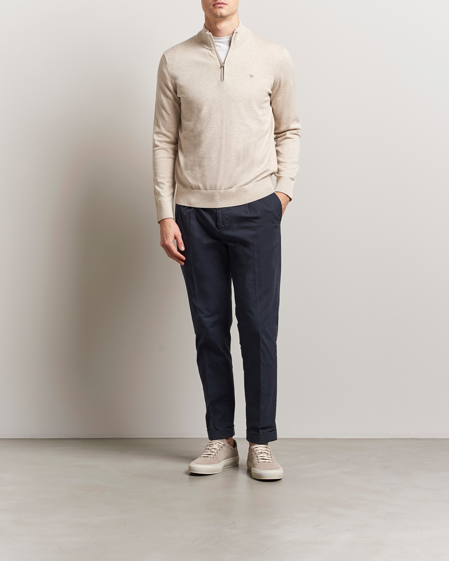 Morris Riley Cotton Half Zip Khaki