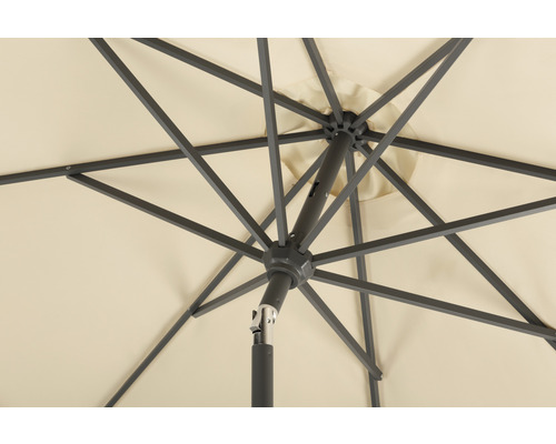 Schneider Orlando parasol Ø 270 H 250 cm, polyester 180 g/m², naturel