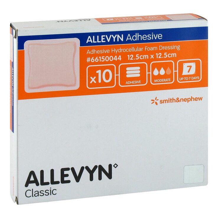 Allevyn Adhesive 12,5x12,5 cm haftende Wundauflage, 10 St