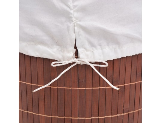 VIDAXL - Panier à linge rond bambou marron