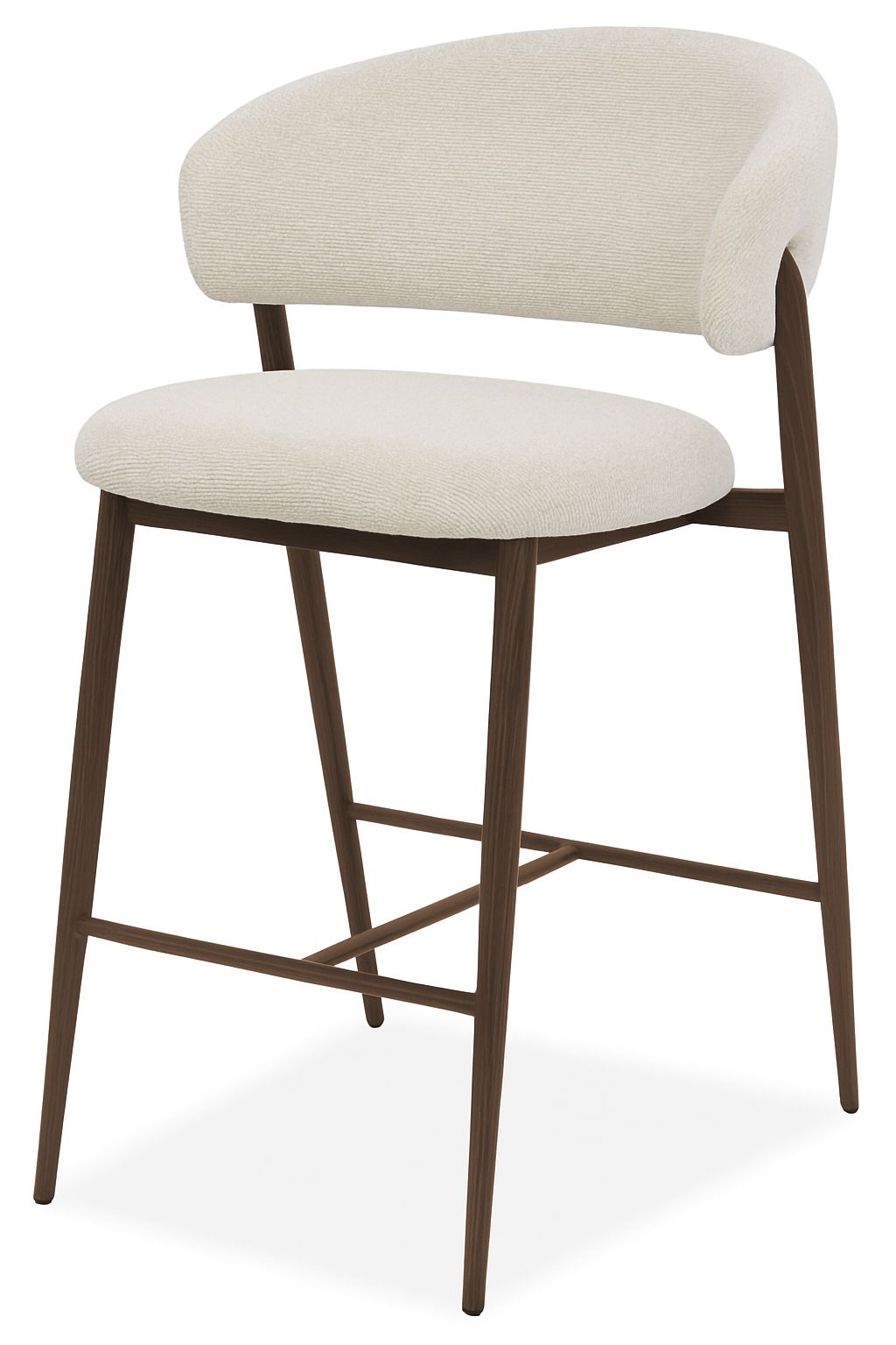Barkruk Beige Walnut Asento B56 x D59.5 x H96 cm