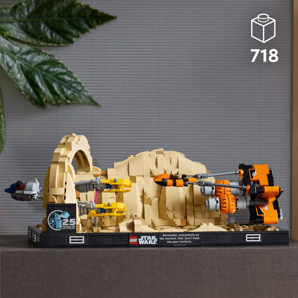 Aanrader voor de Star Wars verzamelaarsMos Espa Podrace diorama, The Phantom Menace Bouwpakket voor Volwassenen 75380