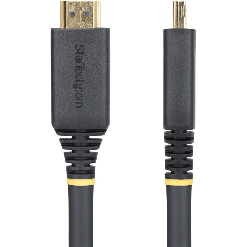 StarTech.com Câble HDMI Haute Vitesse de 15 m avec Connecteurs à Verrouillage, 4K 60 Hz/1440p 144 Hz, HDR10/HDCP 2.2/ARC, 18 Gbps, Câble UHD HDMI pour Téléviseur/Moniteur/Écran, Gaine TPE