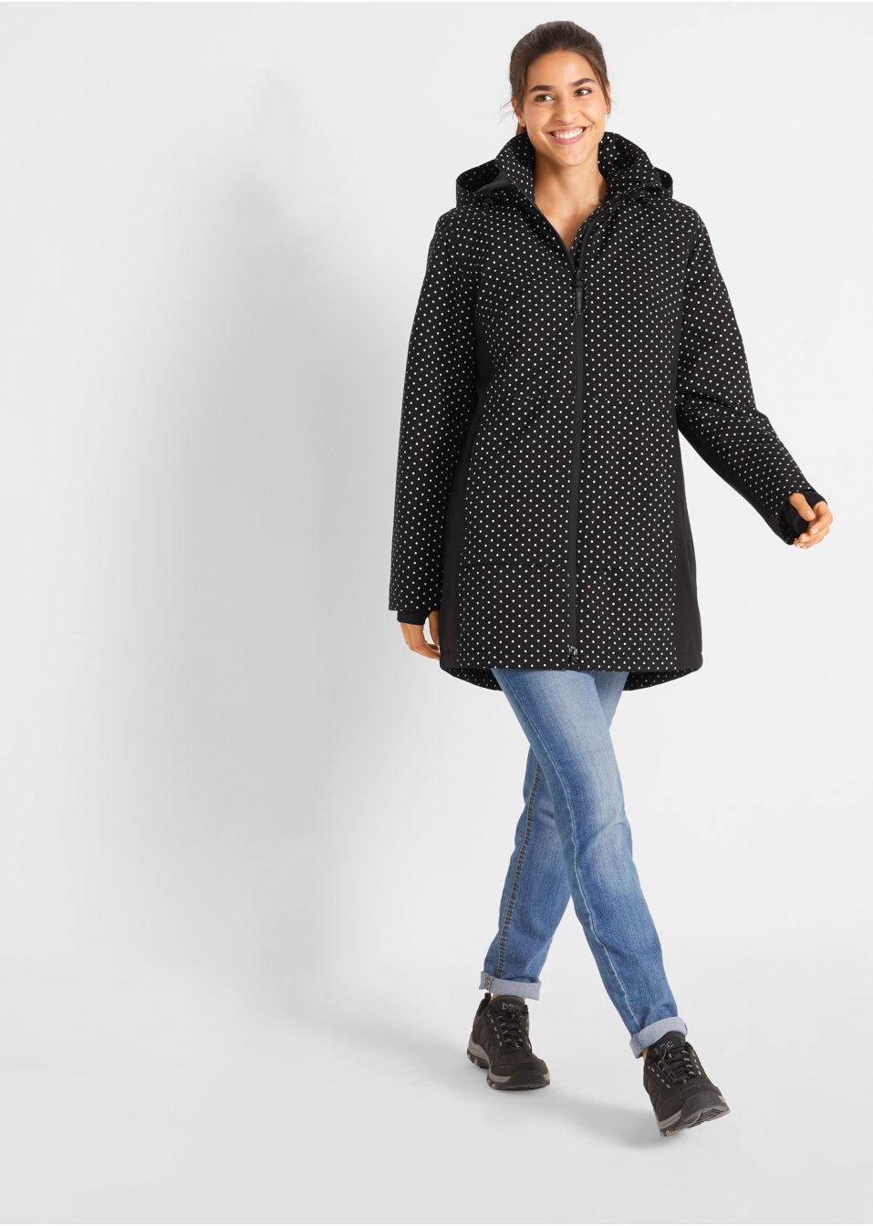 Veste longue fonctionnelle avec détails réfléchissants