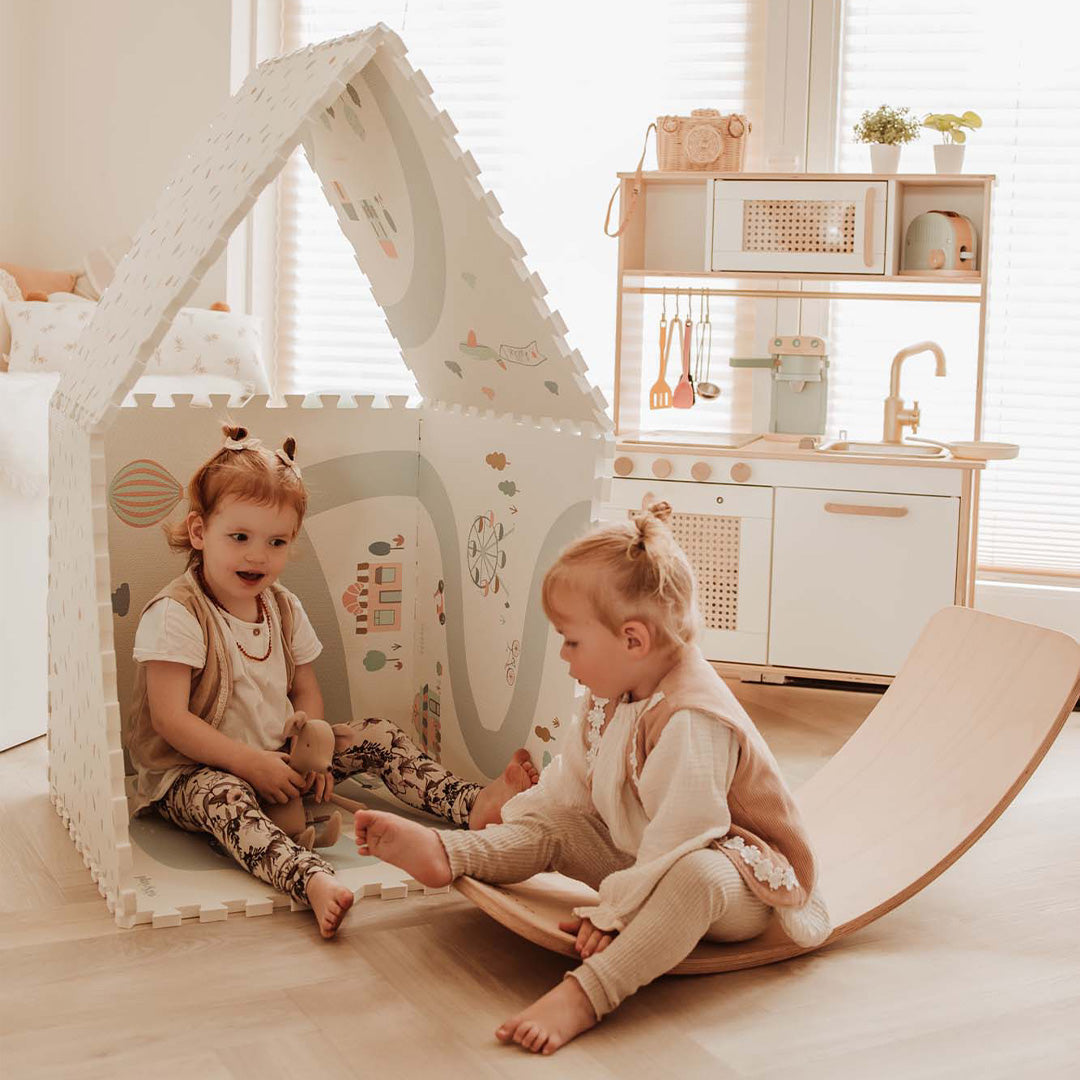 play&go 3-in-1 foam speelmat tiloo - village - 120x180 cm