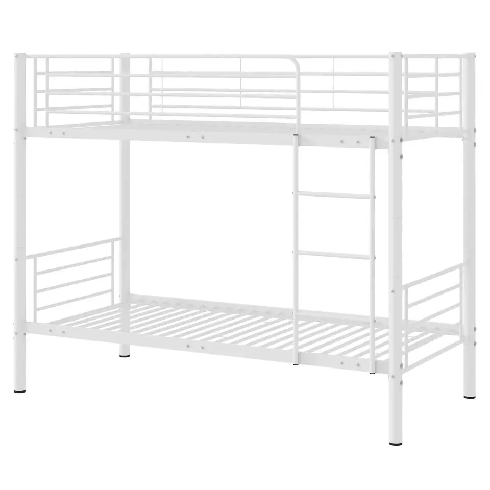 Stapelbed Dixie 90x200cm - metaal - mat wit