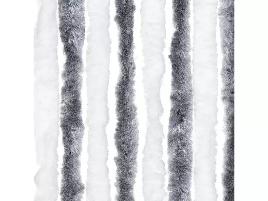 Moustiquaire gris et blanc 118x220 cm chenille