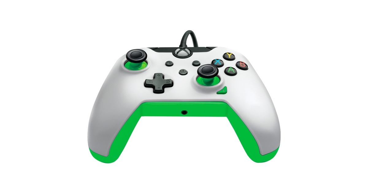 PDPWired Controller - Neon White  (Wit/groen, Xbox Series X|S, Xbox One, PC)