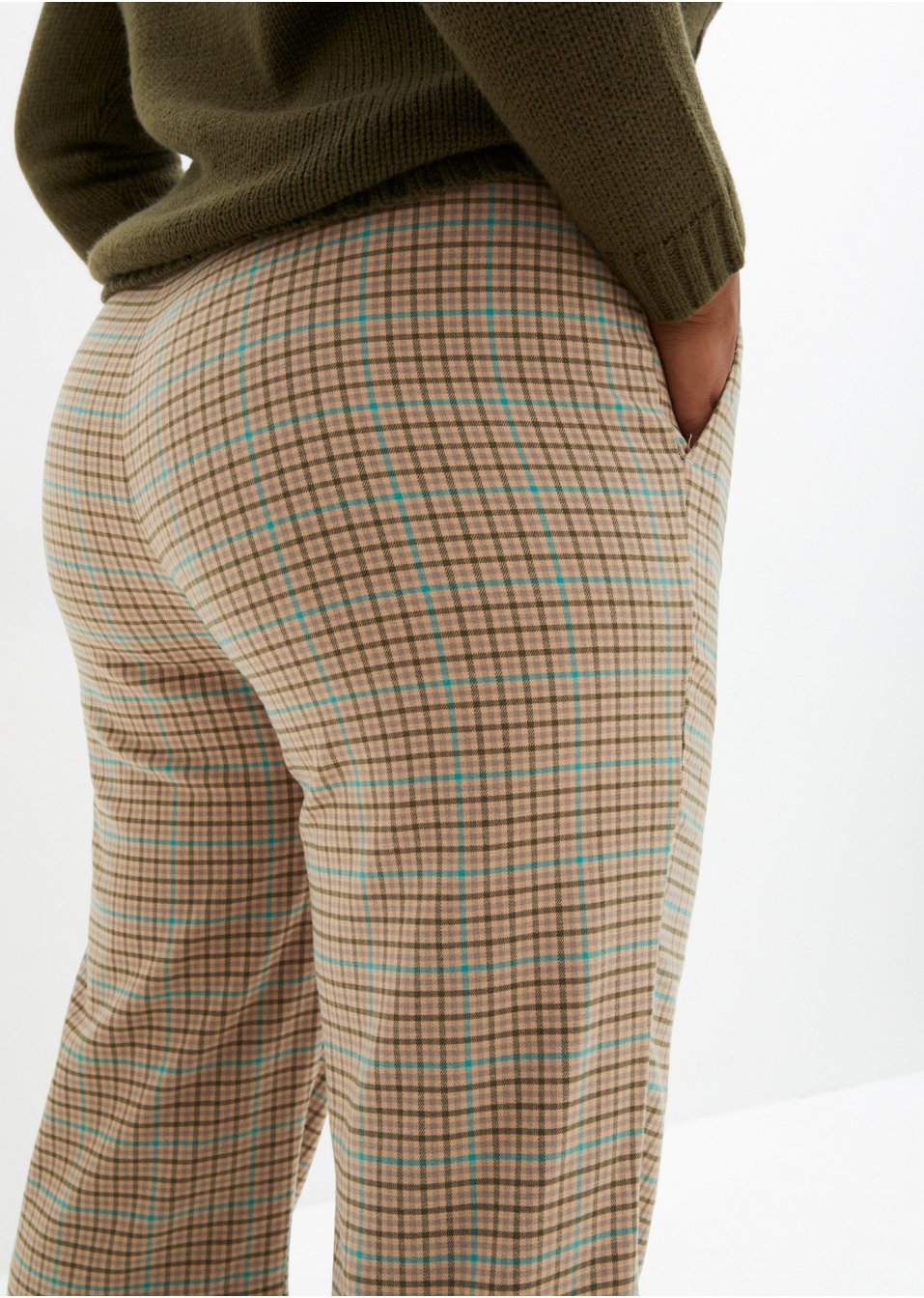 Pantalon taille haute, long