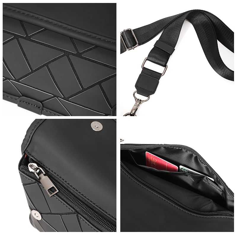 BagBuzz - Crossbodytas met driehoekmotief en klep