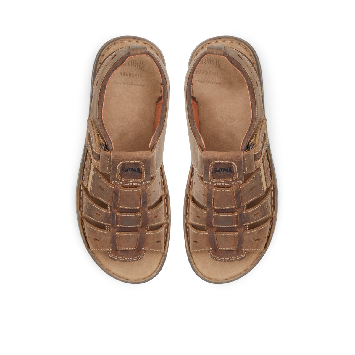 SOFT WALK-Toesen-Sandales à lanières - Talon plat - Beige
