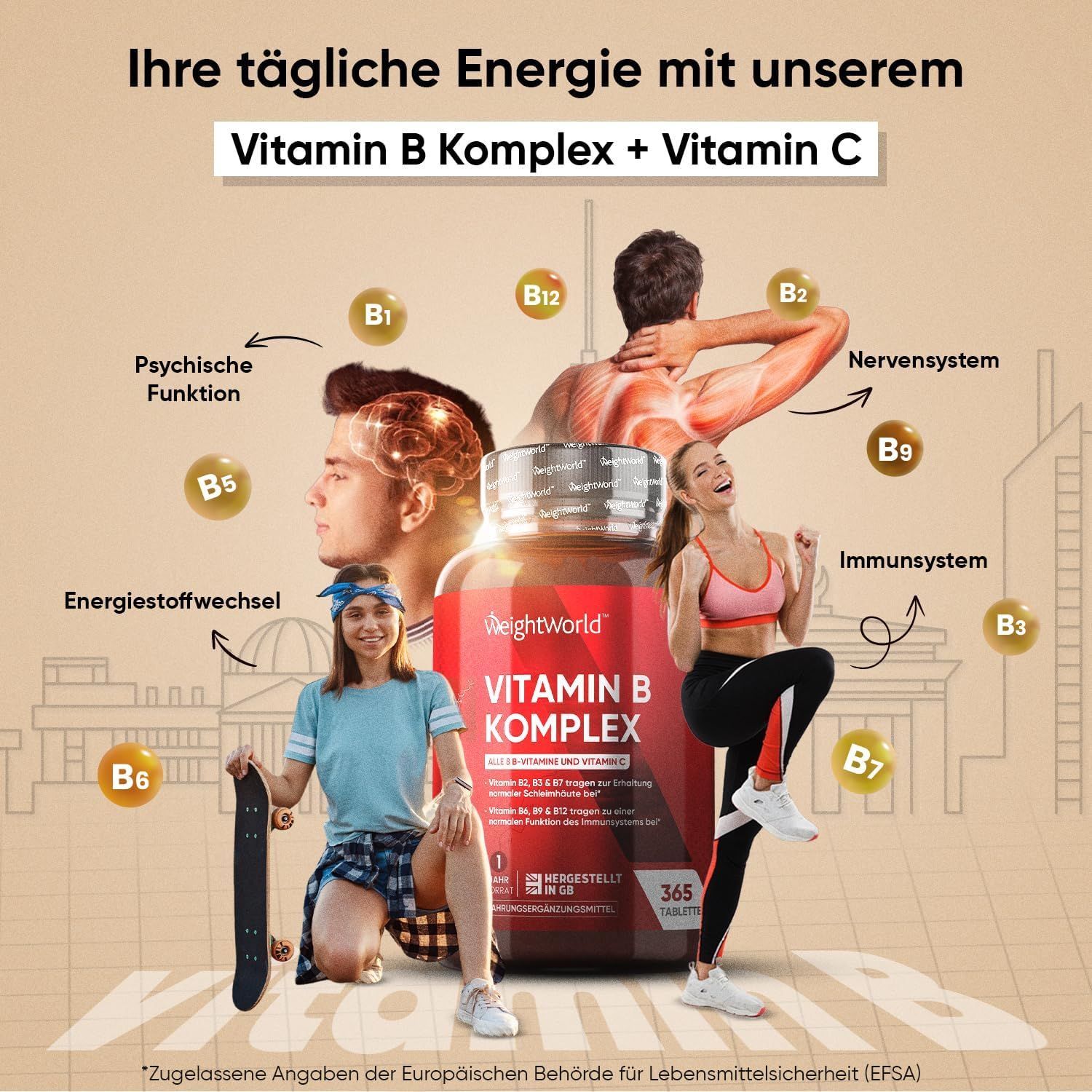 WeightWorld Vitamin B Komplex - Mit Vitamin C