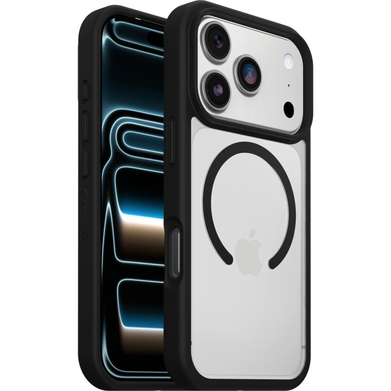 OtterBox React MagSafe Series pour Apple iPhone 17 Pro, noir Crystal, transparente/noir