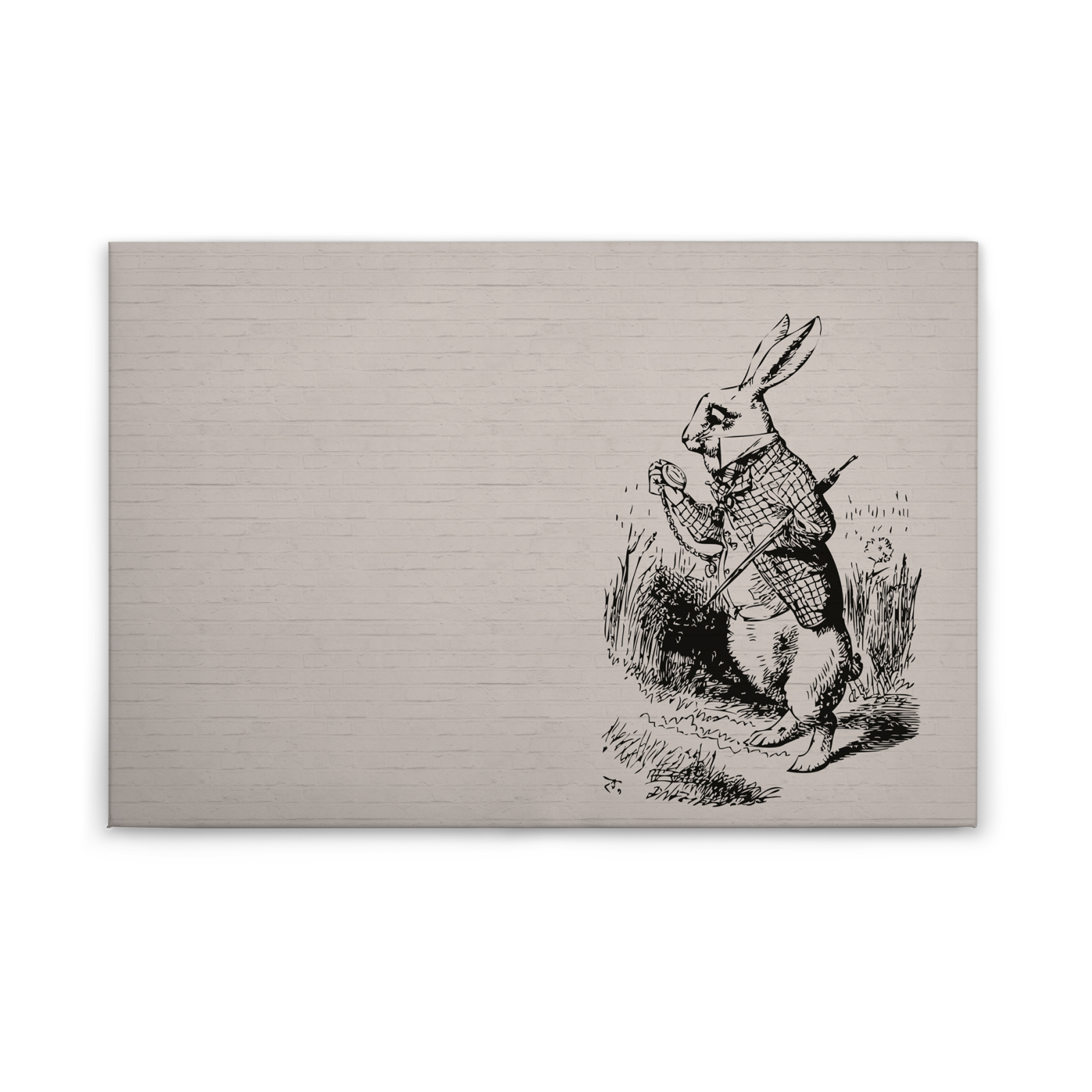 Leinwandbild HASE - beige - 90x60 cm