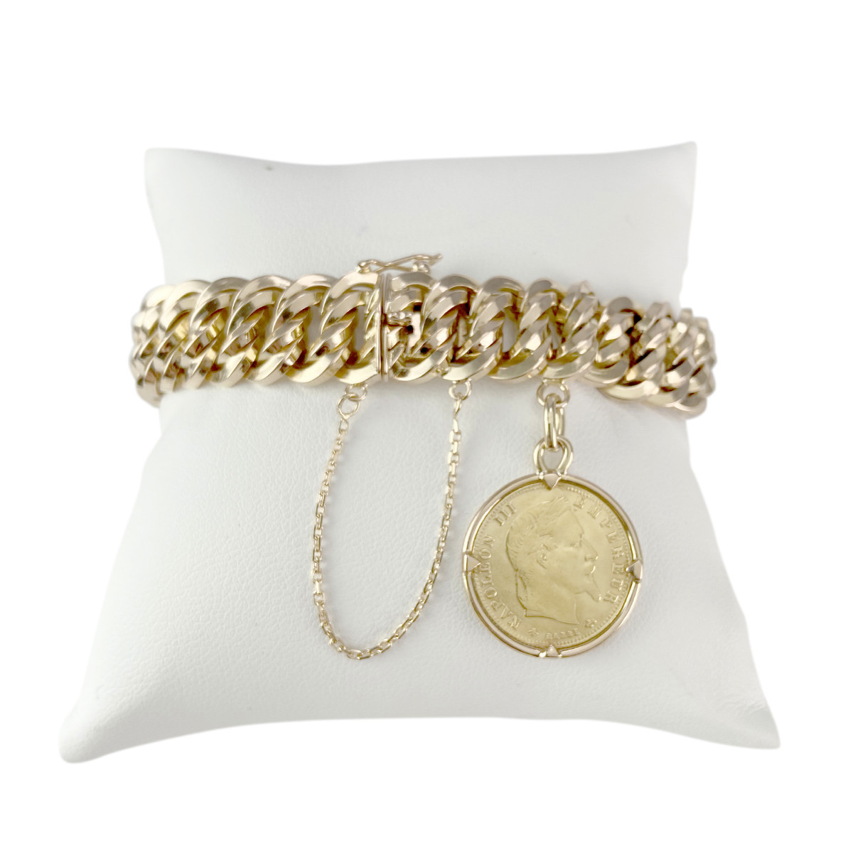 Bracelet d'occasion or 750 jaune 17 cm
