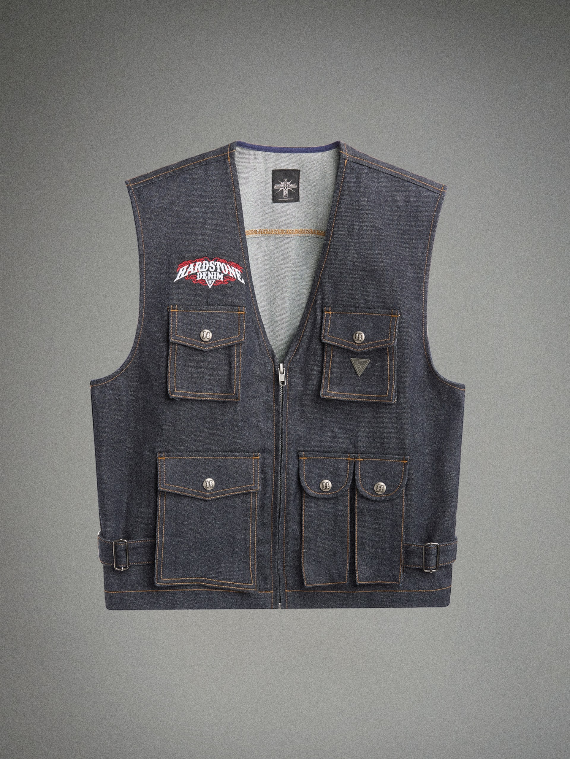 Colete HARDSTONE em denim cru