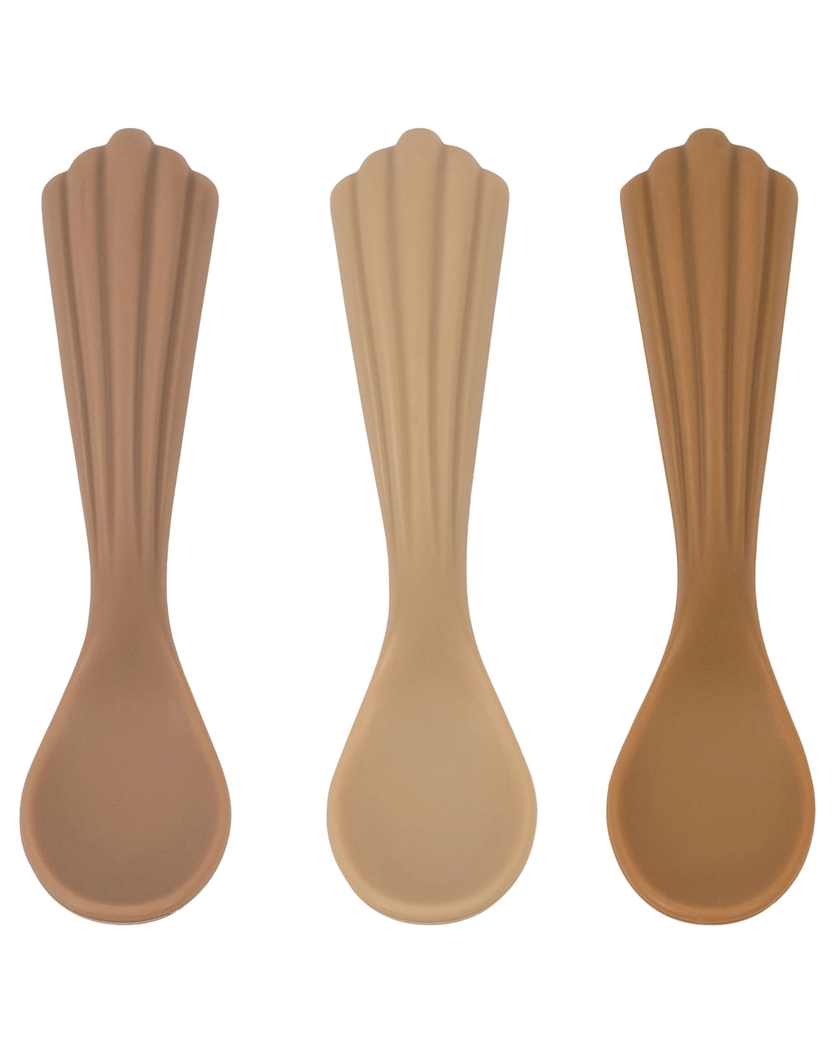 Silikon-Löffel SHELL 3er-Set in shell beige
