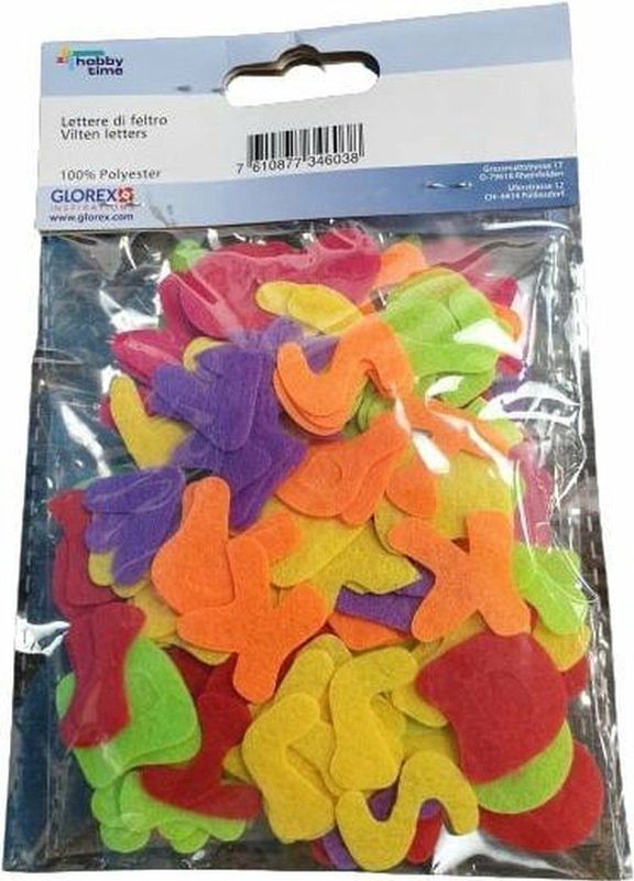 Hobby vilt gekleurde vilten letters - van 2,5 cm - 50x stuks - Knutselen - Alfabet letters