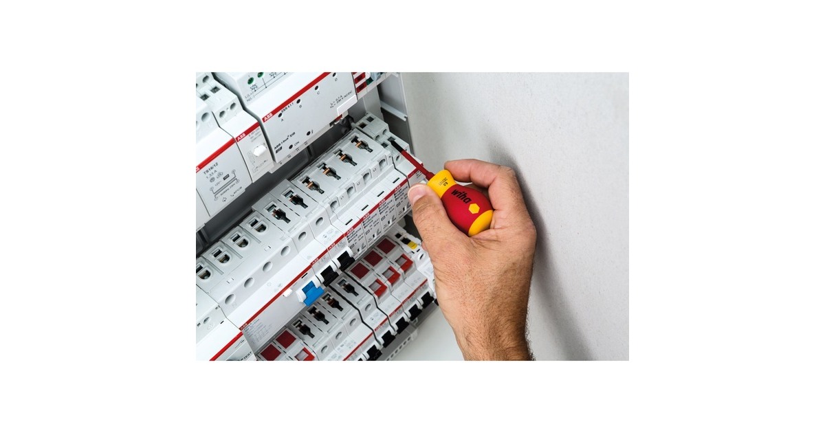 WihaSchroevendraaier met bithouderset electric slimVario  (Rood/geel, Stubby 4-delig met slimBits)
