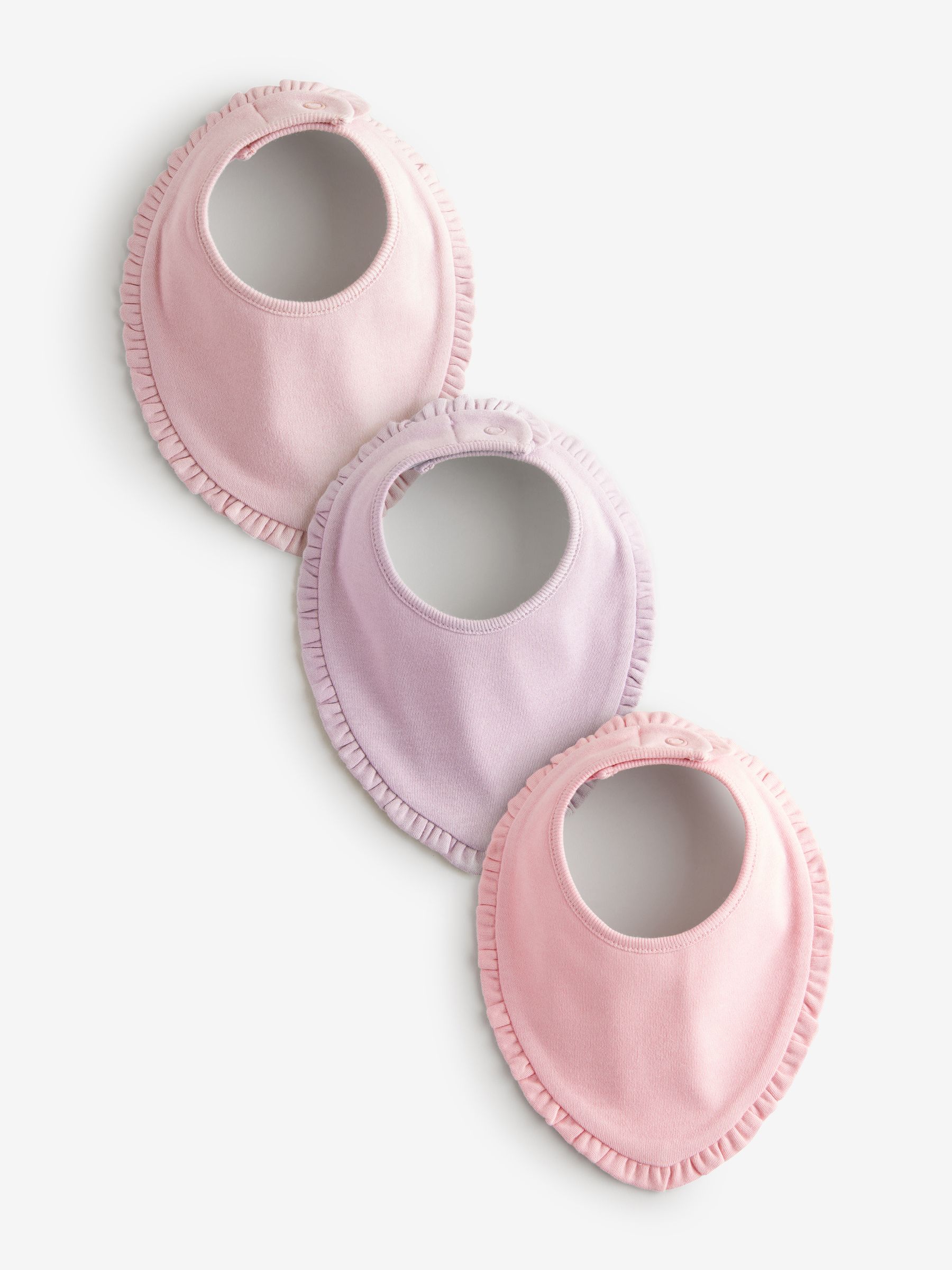 Roze ruches - Verpakking met 3 babyslabbetjes