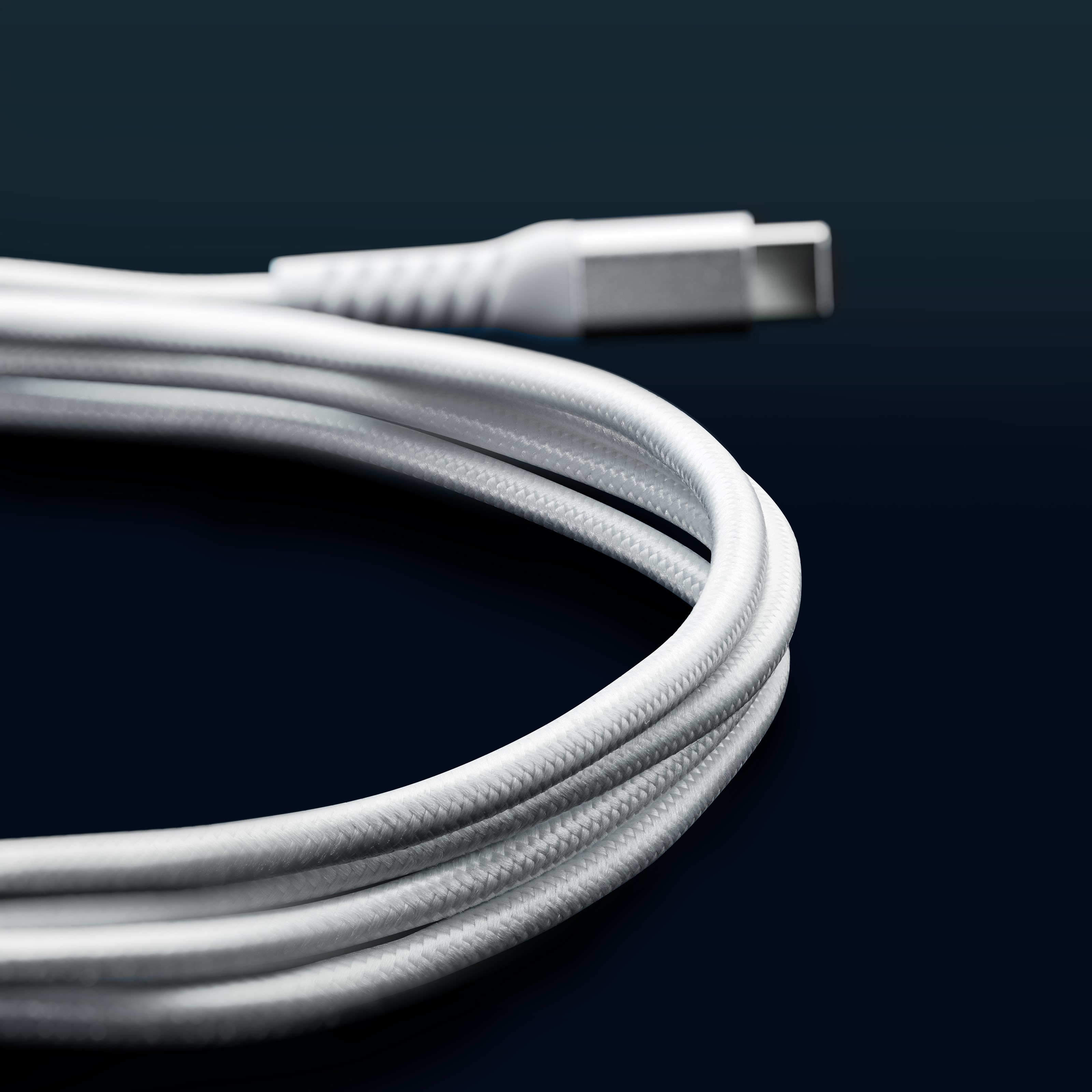 Linocell Premium Kevlar USB-C- til Lightning-kabel Hvit 0,5 m