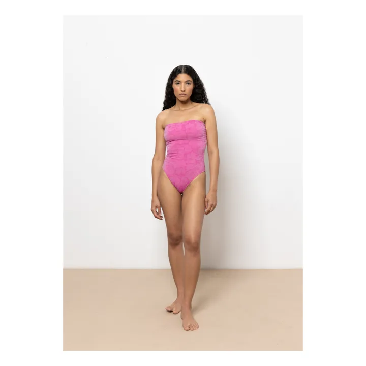 Caro luna Maillot 1 Pièce Cayetana Jacquard Fleurs | Rose