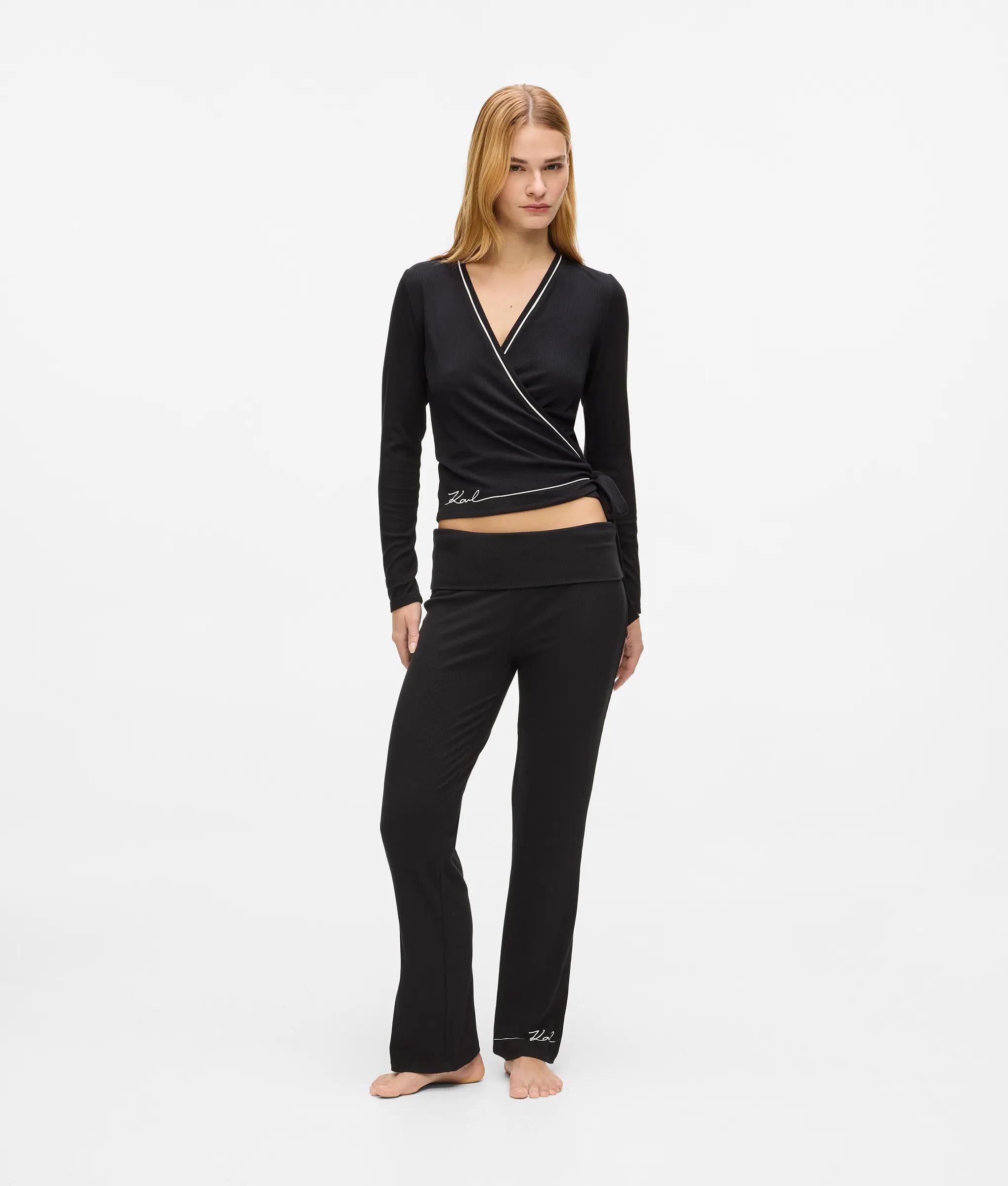 Handtekening loungewear wikkel top