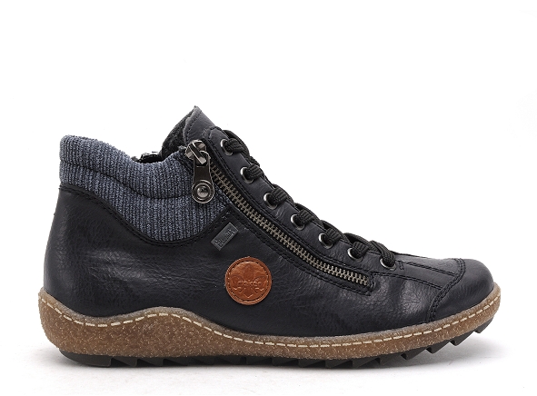 Rieker boots bottine plates femme l7514 bleu