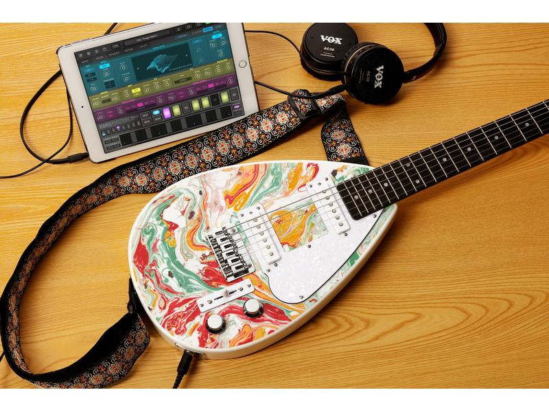 VOX Amplification E-Gitarre Mark III Mini – Marrble E-Gitarre mit 3/4-Korpus und kurzer Mensur