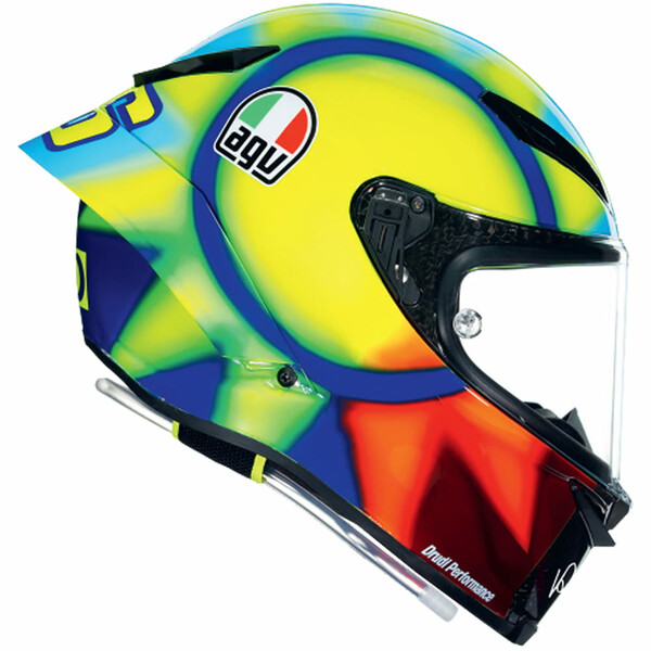 AGV - Casque Pista GP RR Soleluna 2021 Bleu / Jaune / Rouge