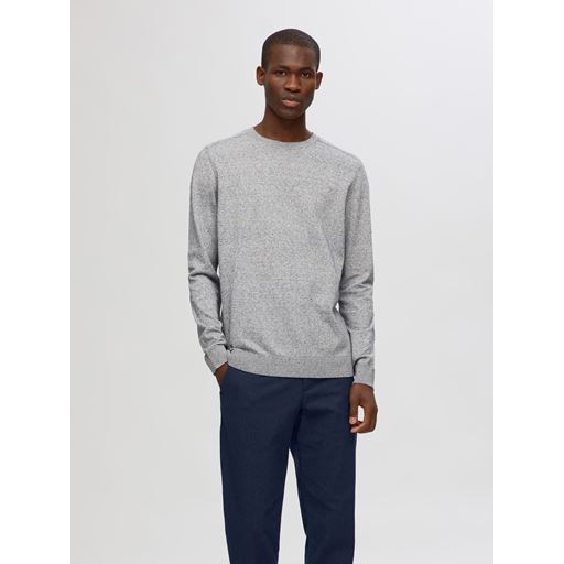 Selected Homme Berg Striktrøje, Light Grey Melange, M