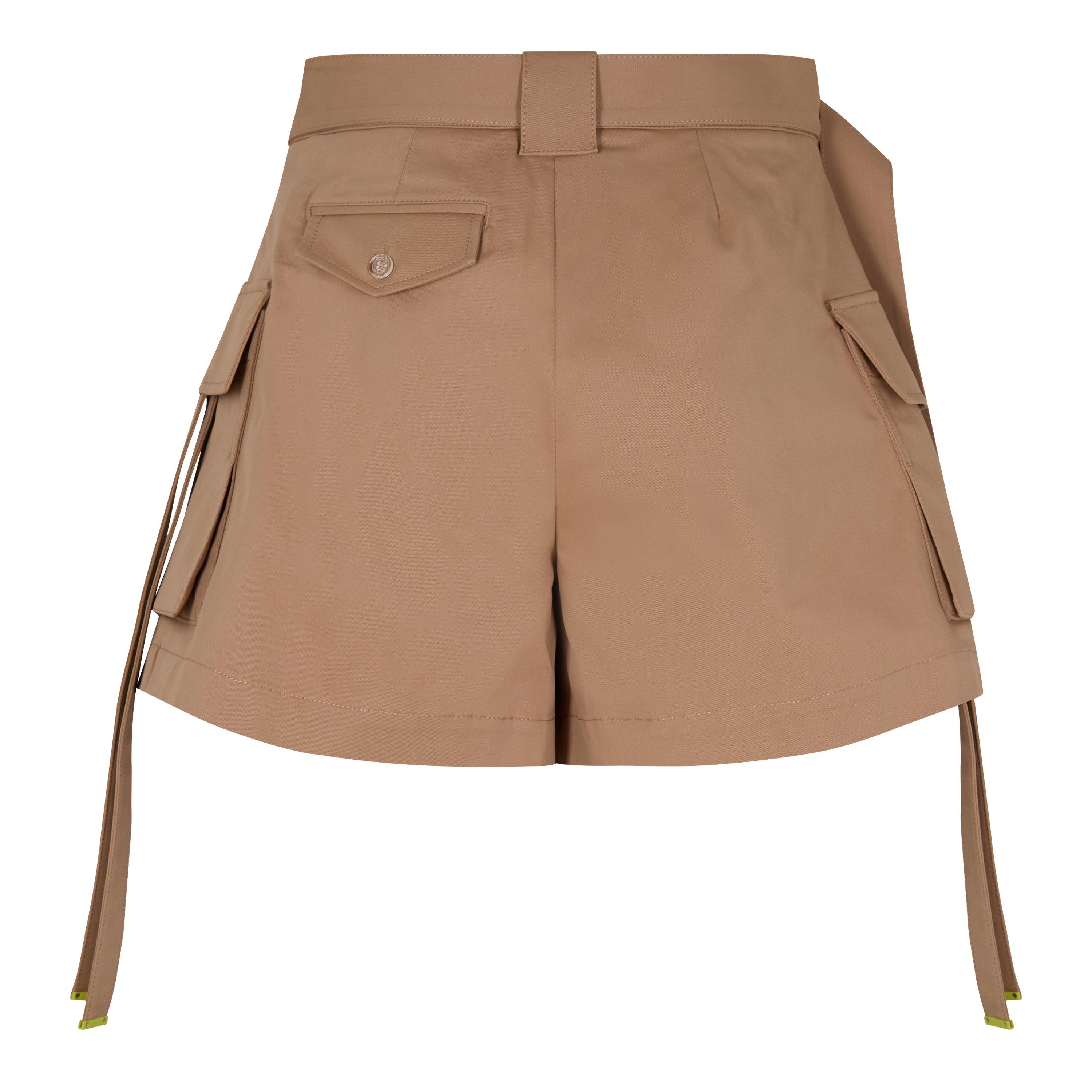 Off White Gabardine Cargo Shorts